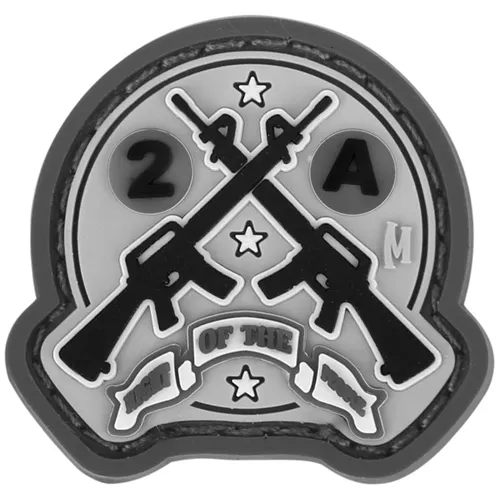 Maxpedition AR15 2A Morale Patch Velcro Hook-Back PVC 3x2in