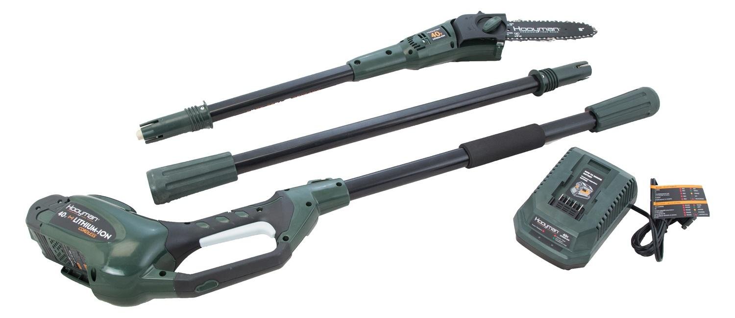 Hooyman 655236 Lithium Pole Saw, 40V, 10ft Extendable, 9.7lbs Lightweight, 60-Minute Charge, 8-Inch Precision Cut - Hooyman