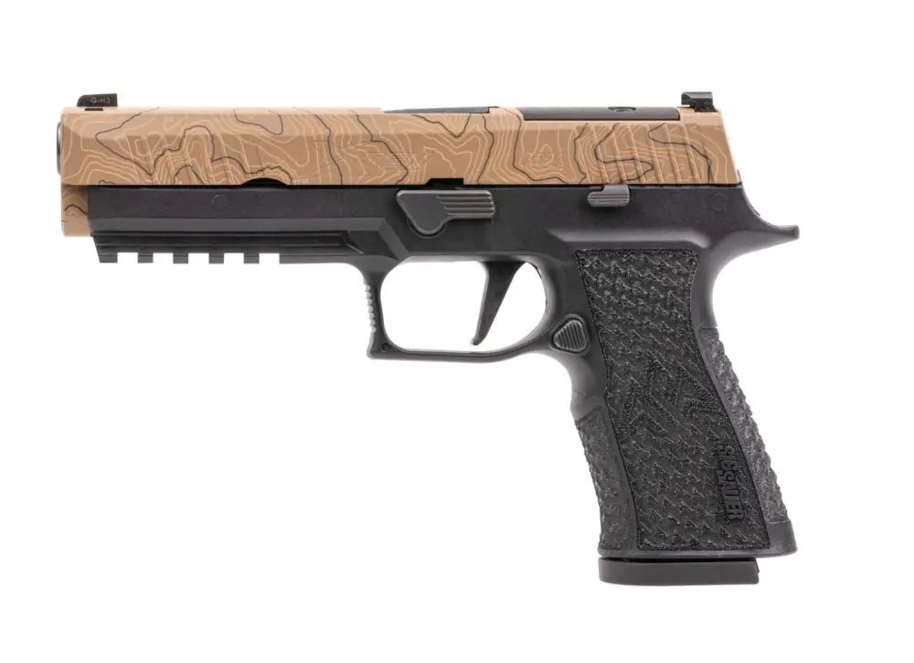 Sig Sauer P320XTEN 10MM 15+1 X-Ray3 Sights Topographic Cerakote Slide - Sig Sauer - 10mm
