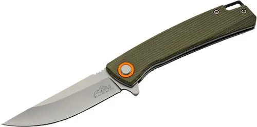 SZCO Micarta D2 Folder Knife 4 in. Moss Green - SZCO Supplies