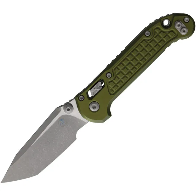 Microtech LUDT G3 3.5 In Ram-Lok T/E Apocalyptic OD Green Aluminum Handle - MICROTECH