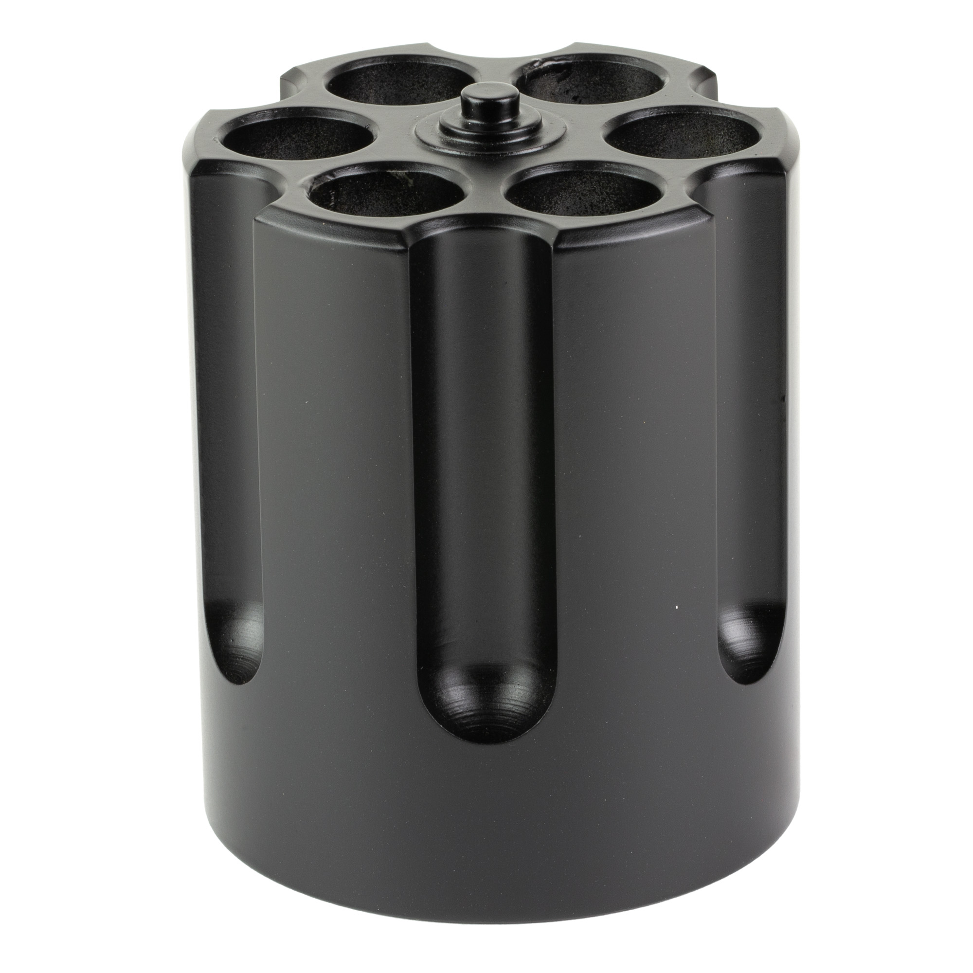 Caliber Gourmet CBG1007BK Black Aluminum Revolver Cylinder Pen Holder - Caliber Gourmet