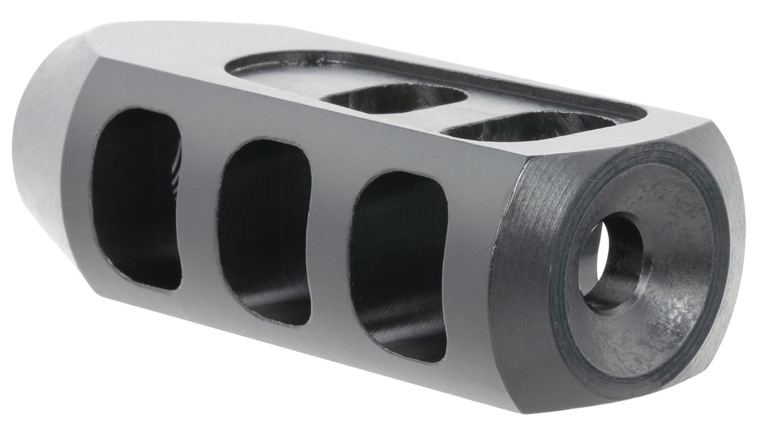 TacFire MZ1009N Tanker Muzzle Brake 1/2"-28 tpi Black Oxide Steel 5.56mm - TacFire