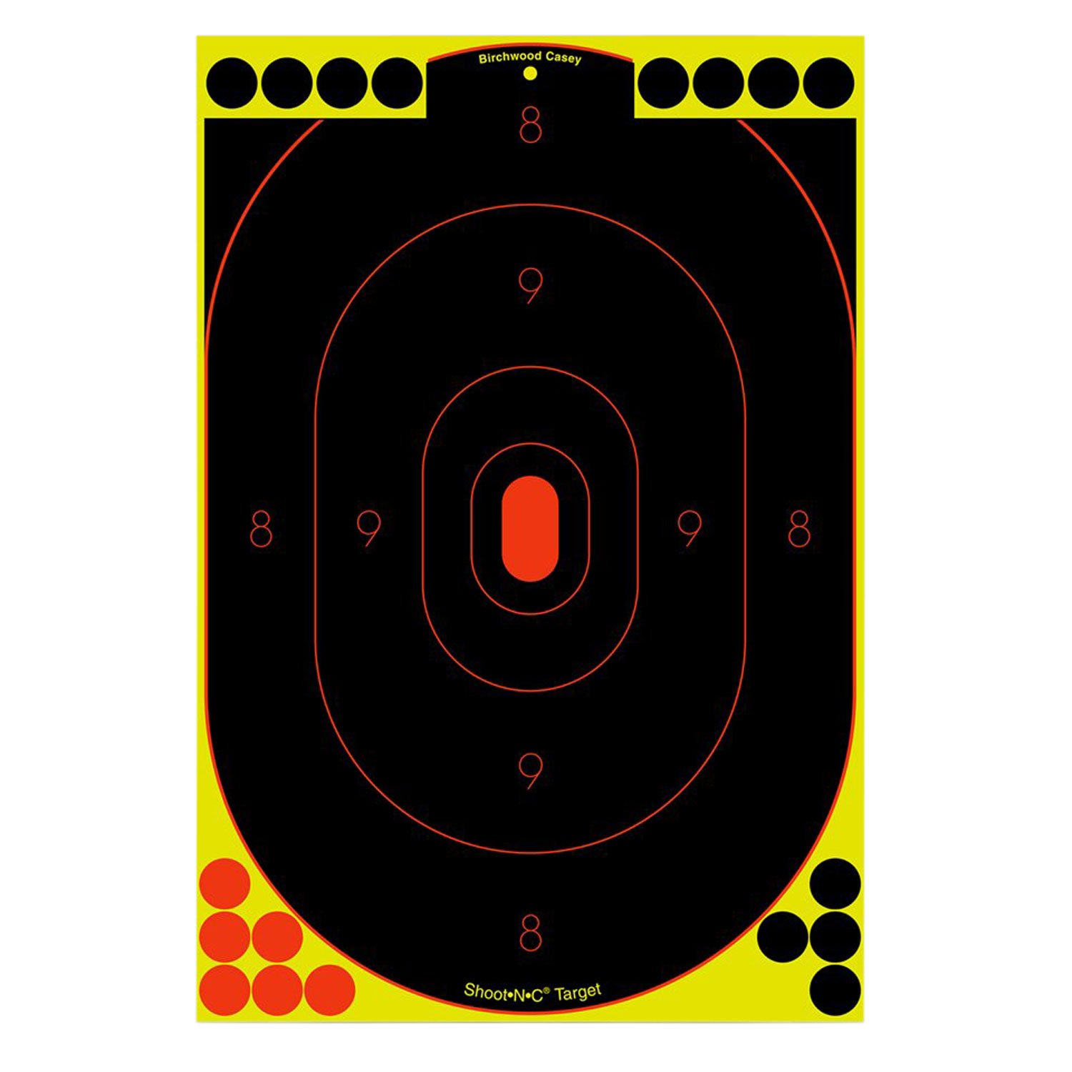 Birchwood Casey Shoot-N-C Silhouette Targets 12x18 Black/Yellow 12 Pack - Birchwood Casey - 12" X 18"