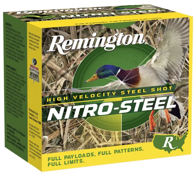 Remington 20796 Nitro-Steel 12 Gauge, High Velocity, 3in, 1 1/4 oz, 1 Shot, 25 Rounds, Hunting Ammo