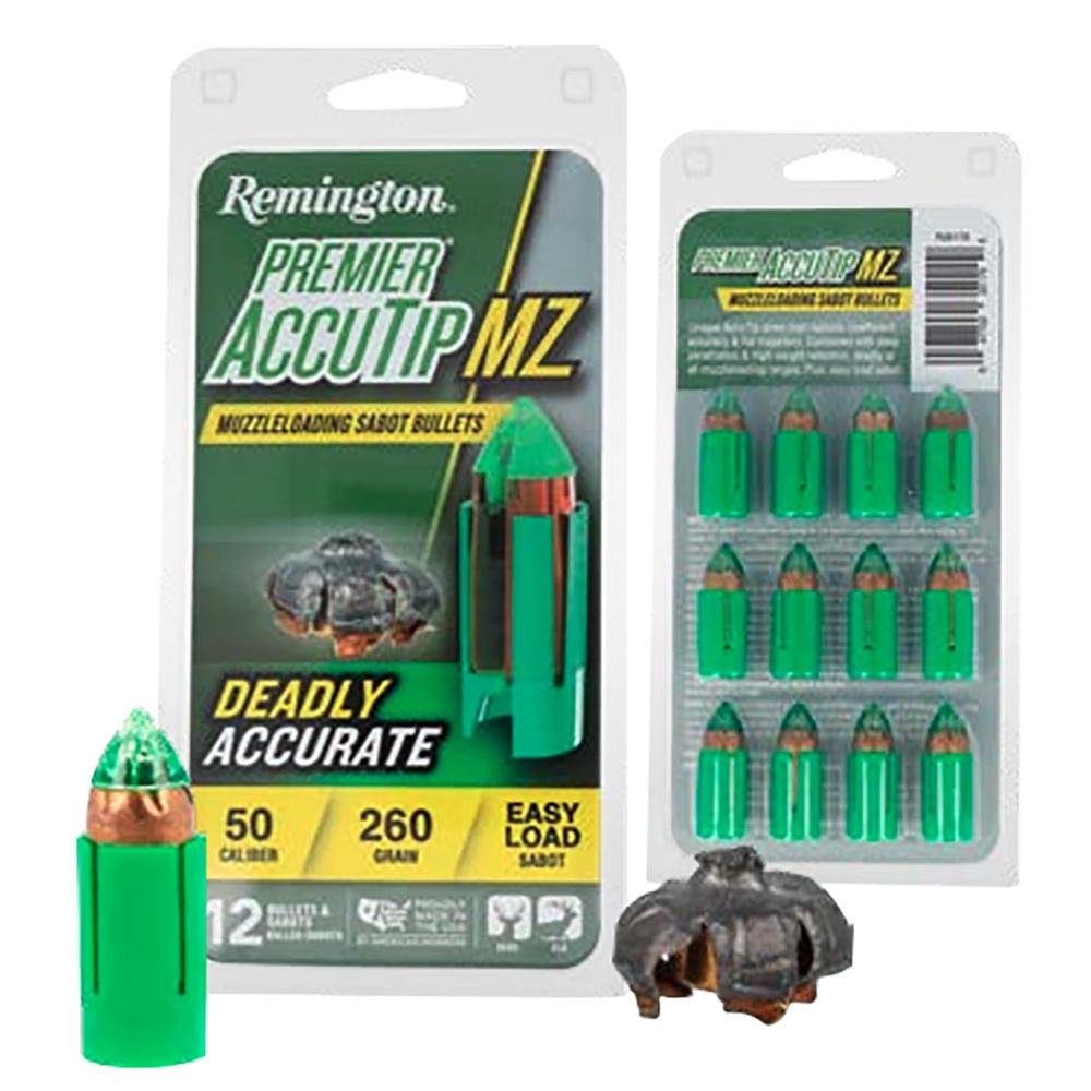 Remington Ammunition R20179 Premier Accutip 50Cal 260Gr Sabot Slug 12 PER - Remington Arms Company, LLC - 50 CALIBER