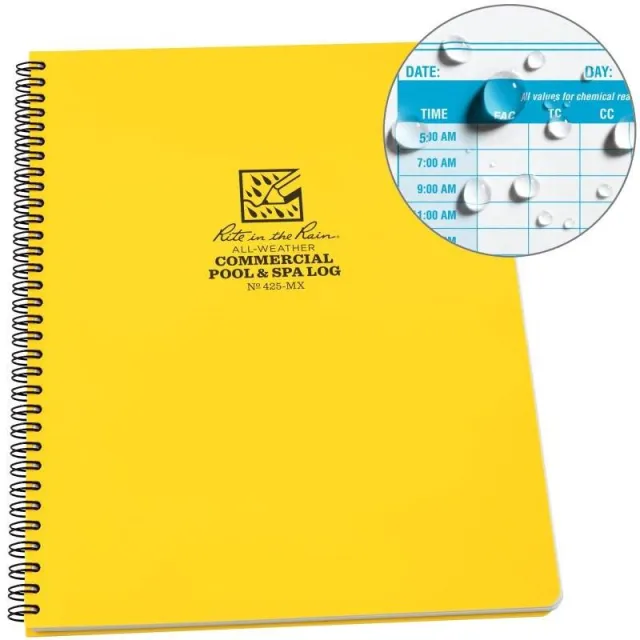 Rite in the Rain Pool & Spa Log Weatherproof Spiralbound 4x6