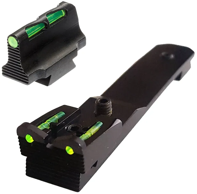 Hi-Viz HHVS620 Fiber Optic Sight Set, Green Rear, Multi-Color Front - Hi-Viz