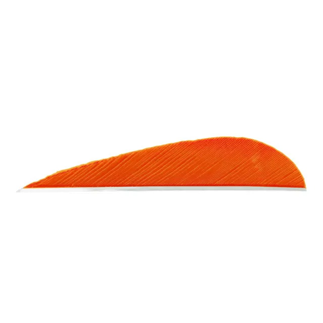 Trueflight 1205 Parabolic Feathers Orange 3 In LW 100 Pack - Trueflight