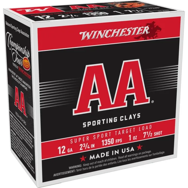 Winchester AASCL127 12 Gauge 2.75 in 1 oz 7.5 Shot 1350 fps 25 Rounds - Winchester