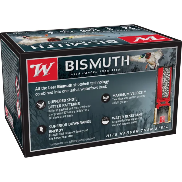 Winchester SWB1234XV 12ga Bismuth Ammo 3" 1-3/8oz #4 1450fps 15ct