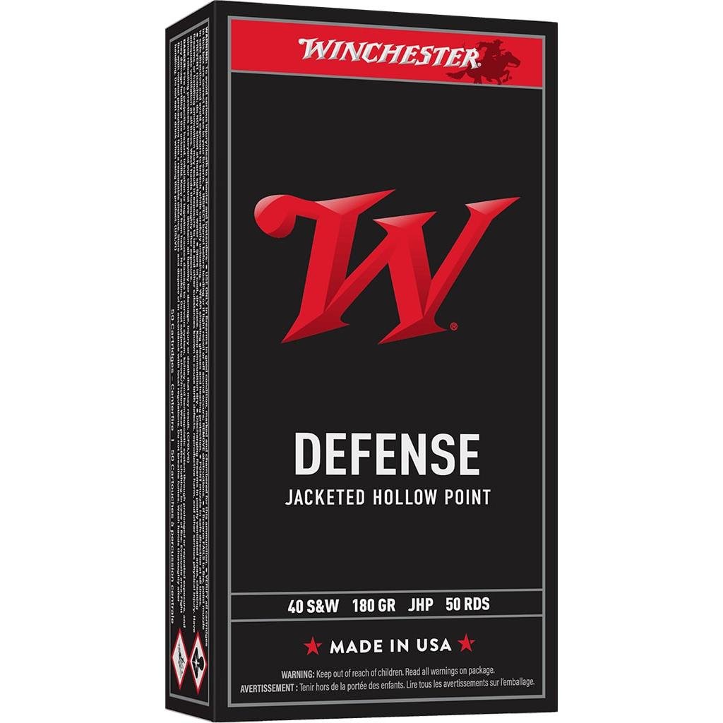 Winchester USA40JHP 40 S&W 180 Grain Jacketed Hollow Point 50 Rounds - Winchester - 40 S&W