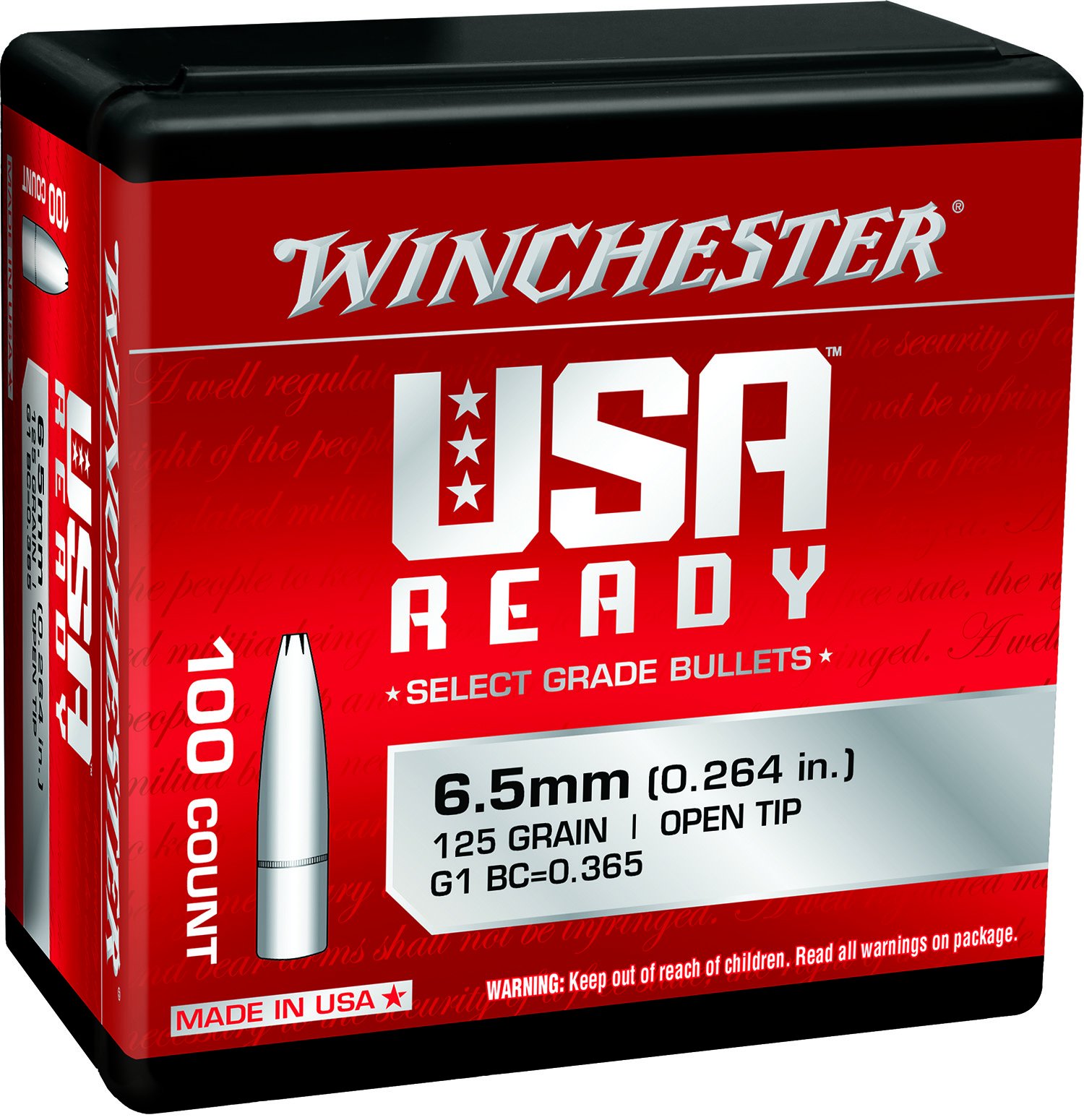Winchester WBR65125 Centerfire 6.5 Creedmoor 125 gr Open Tip - Winchester - 6.5MM