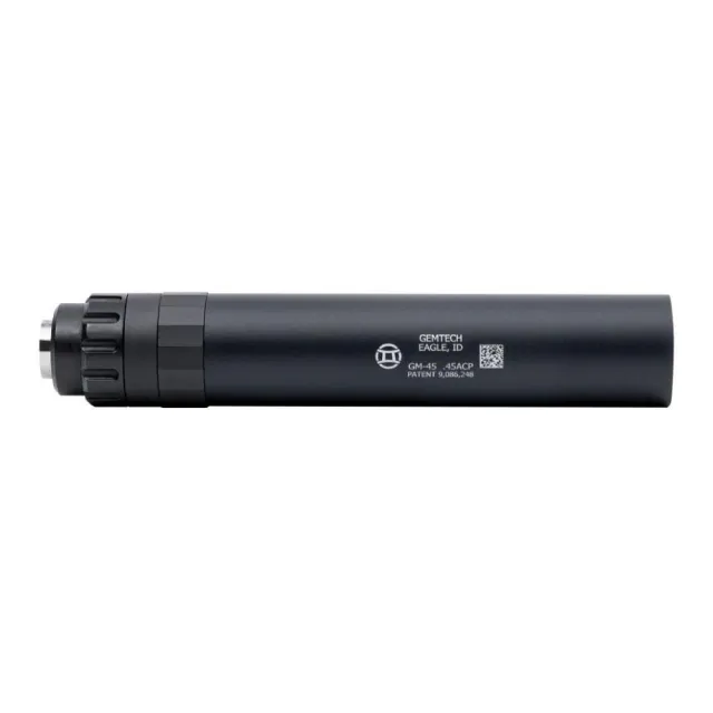 Gemtech GM-45 Silencer 12125U .45 ACP .578-28 23dB Reduction Used