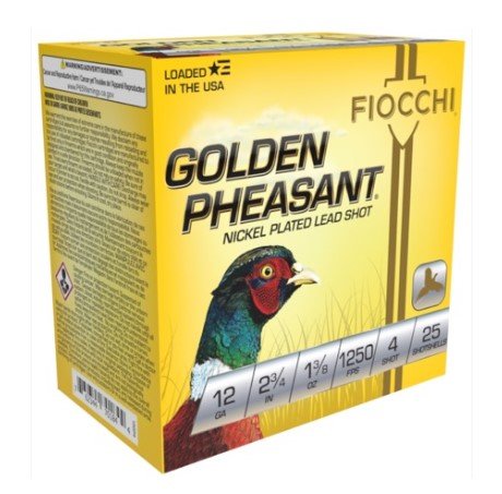 Buy Fiocchi Golden Pheasant 12 Gauge 2.75In 1-3/8oz #4 1250FPS online