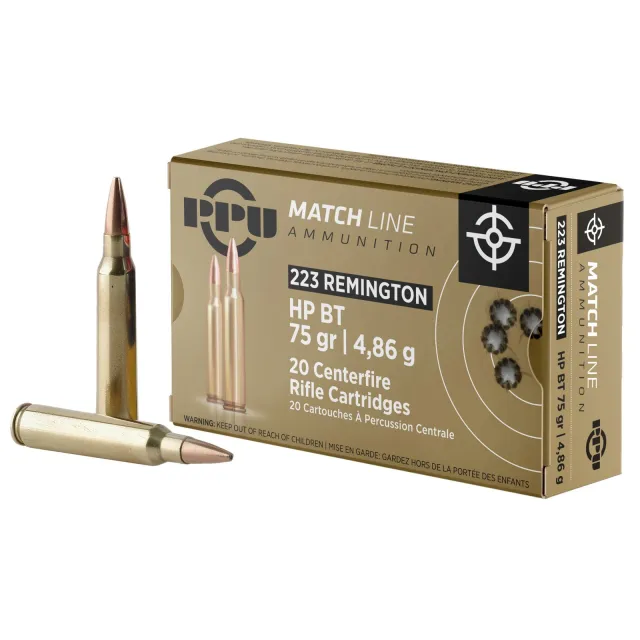 Prvi Partizan PPM2232 .223 Rem 75gr HPBT Ammo 20 Rounds - Prvi Partizan - 223 Rem/5.56NATO
