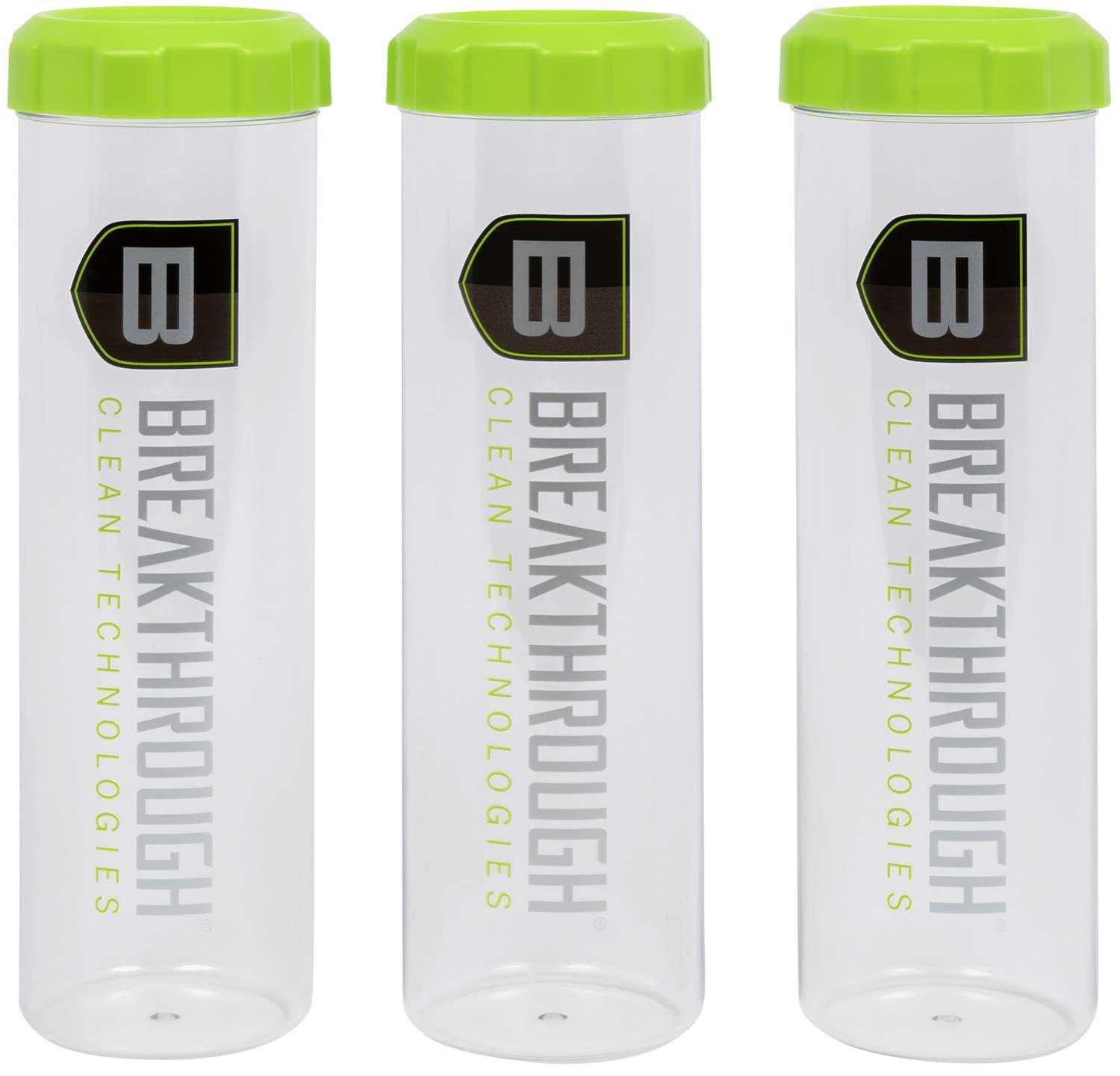 Breakthrough Clean BTSCT3PK Suppressor Tubes Clear/Green 3 Pack - Breakthrough Clean
