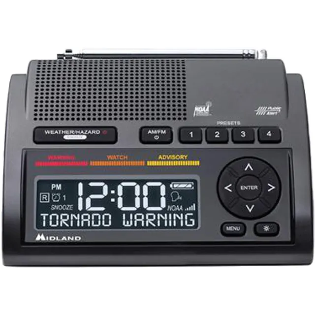 Midland WR400 NOAA Weather Radio, S.A.M.E. Tech, 85dB Siren, AM/FM, USB