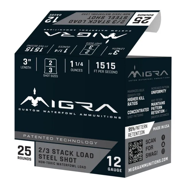 MIGRA M12AS23 12G 3" 2-3SHT 1.25 25/10 - MIGRA