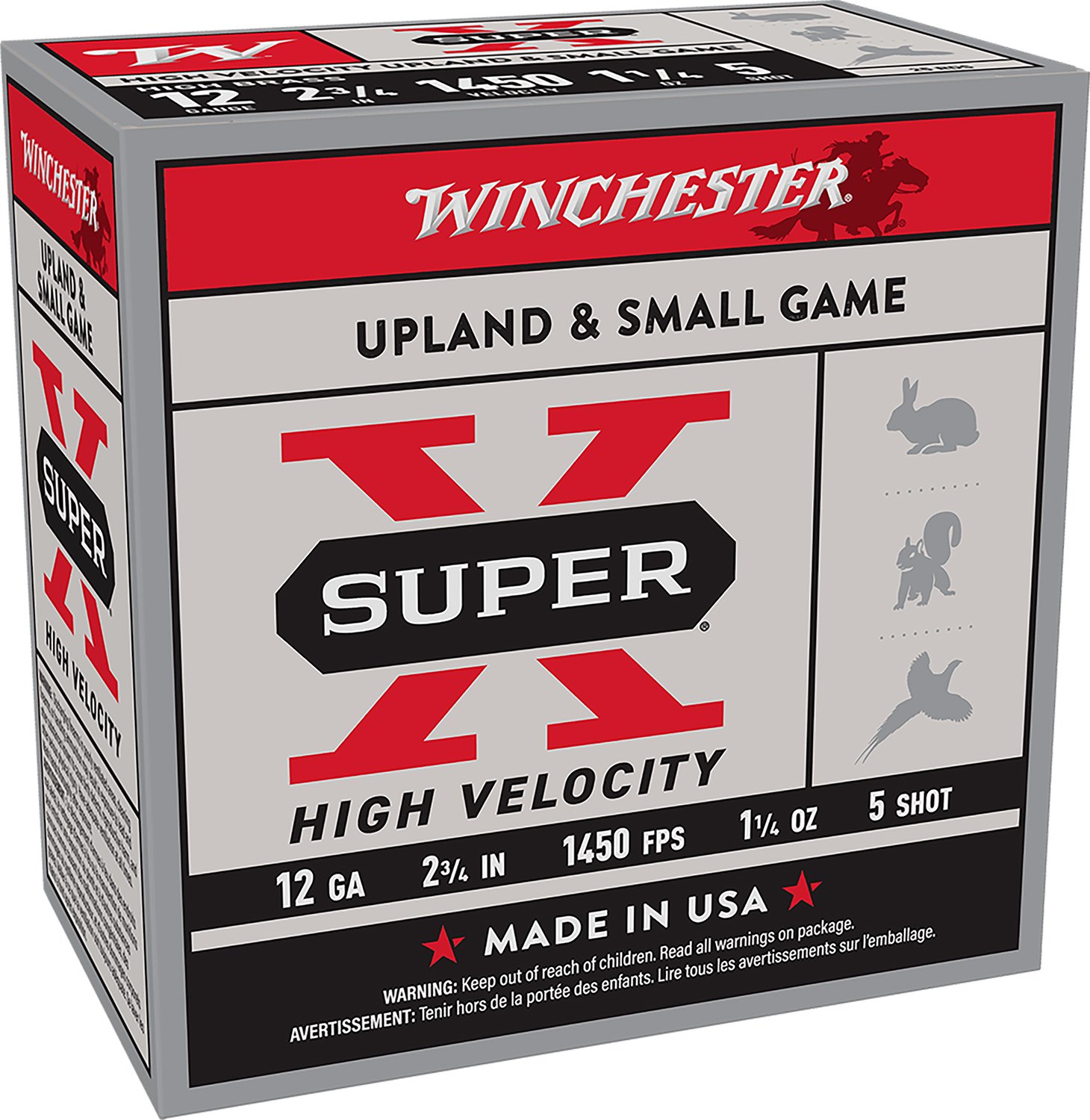 Winchester X12HV5 Super X 12 Gauge 2.75" 1.25oz #5 Shot 25 Rounds - Winchester - 12 Gauge