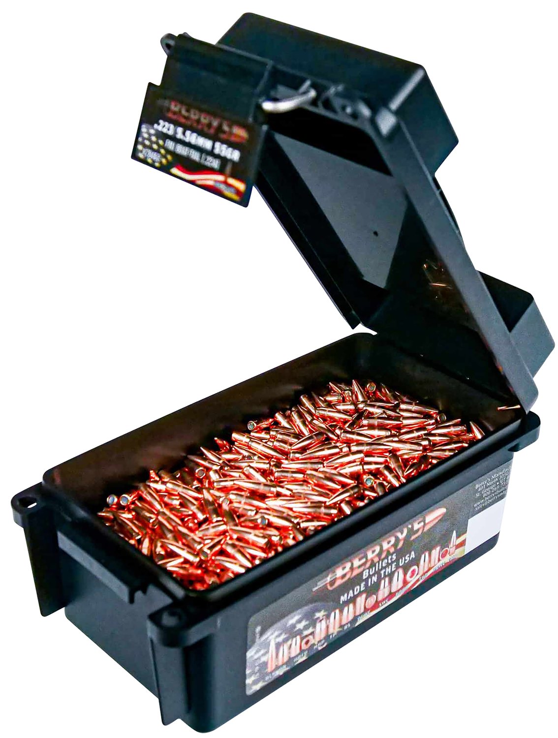 Berry's .223/5.56mm 55gr Full Metal Jacket Boat-Tail (MiniCan) 1500/ct - Berry's Mfg - .224