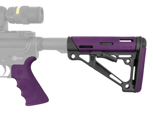 Hogue 15655 OverMolded 2-Piece Kit Purple Rubber for AR-15 M16 M4