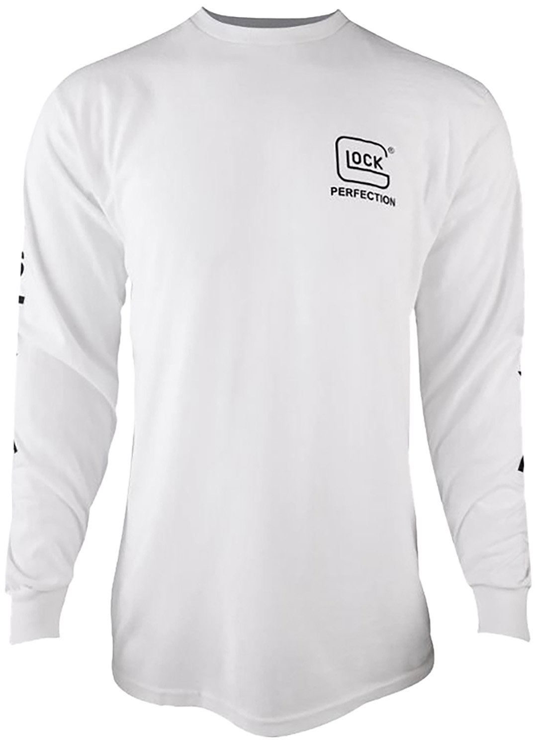 Glock AP96094 Perfection Long Sleeve Tee White Large Pre-Shrunk Cotton - Glock
