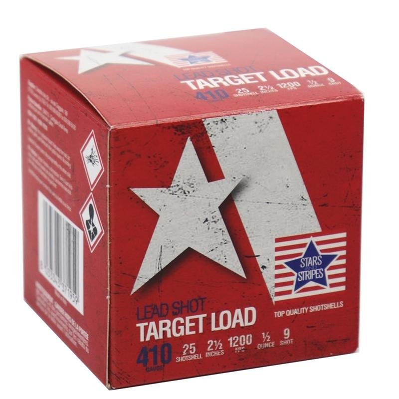 PPU Stars & Stripes Target Shotshells 410ga 2-1/2 1/2oz 1200 fps #9 25/ct - TRZ Trading Inc.