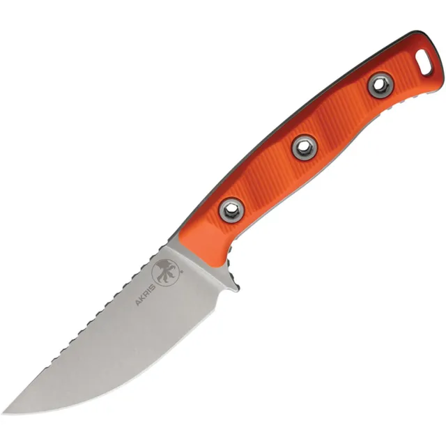 Microtech Akris 3.7 In Stonewash G-10 Black Cherry Leather Sheath - MICROTECH for sale at Iron and Lace
