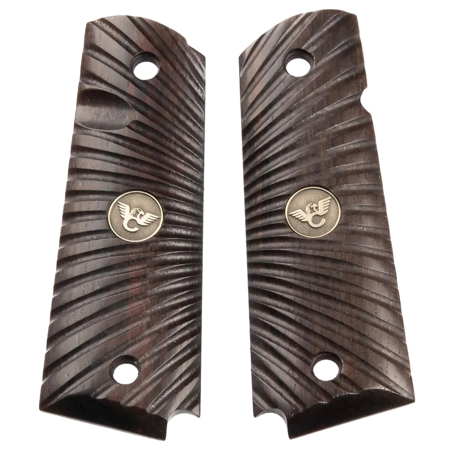 Wilson Combat 351MFS Side Panel Grips Full Size Starburst Cocobolo Natural - Wilson Combat