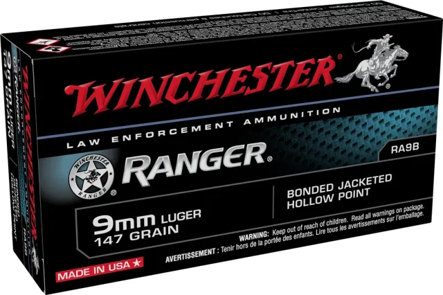 WINCHESTER RANGER 9MM 147GR BJHP