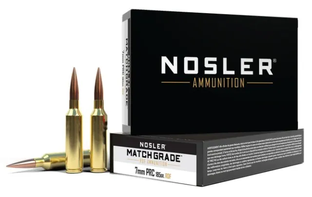 Nosler 51295 Match Grade 7mm PRC 185gr RDF HPBT Ammo 20 Rounds - Nosler - 7mm PRC