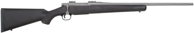 Mossberg 28005 Patriot 243 Win 5+1 22" Fluted Barrel, Cerakote Stainless Steel, Spiral-Fluted Bolt, Synthetic Stock, Drop Box Magazine, Adjustable LBA Trigger - Mossberg - 243 Win for sale at Keys Gun Shop