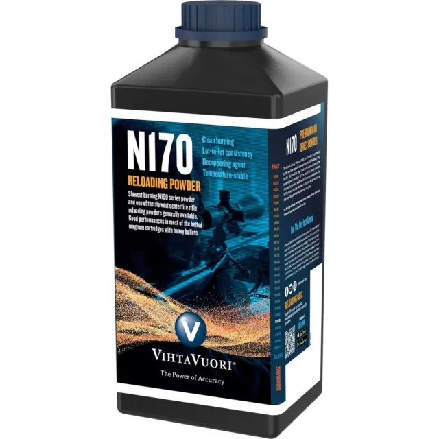 Vihtavuori T11070 N170 Rifle Powder 1lb - Slow Burning for Magnum Cartridges - Vihtavuori