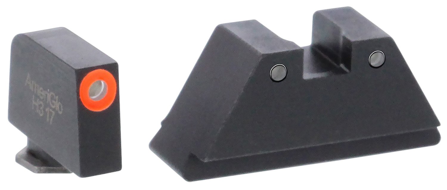AmeriGlo GL452 Optic Sight Set Glock XL Tall Green Tritium Orange Outline - AMER