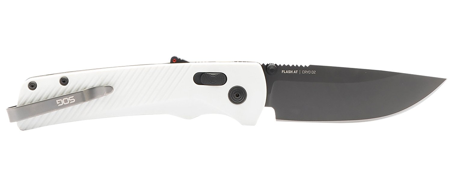 SOG SOG11181041 Flash AT 3.45" D2 Steel Folding Knife, Gray GRN Handle - SOG