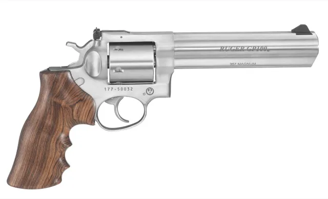 Ruger 1759 GP100 357 Mag 6" Stainless Revolver Hogue Walnut Grip - Ruger - 357 Magnum | 38 Special for sale at Gun Club HQ