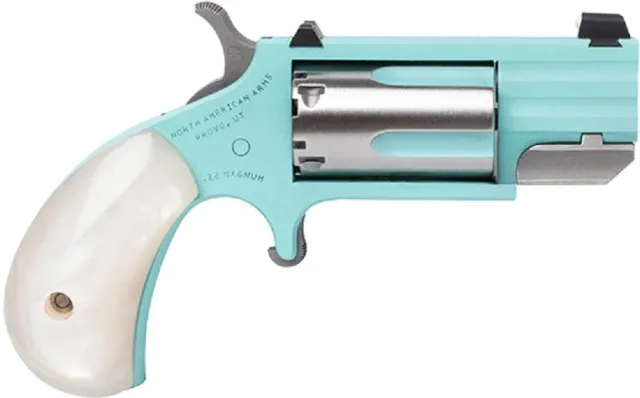 NAA Pug 22Mag, 1" Heavy Barrel, Turquoise Cerakote, Single Action Revolver - NAA - 22 MAGNUM