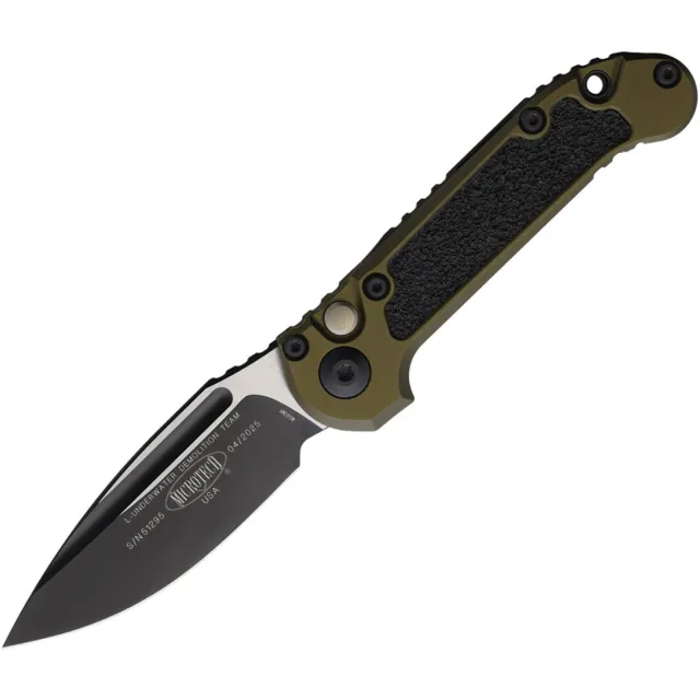 Microtech LUDT G3 3.5 In SE Black Blade OD Green ALU Handle - MICROTECH
