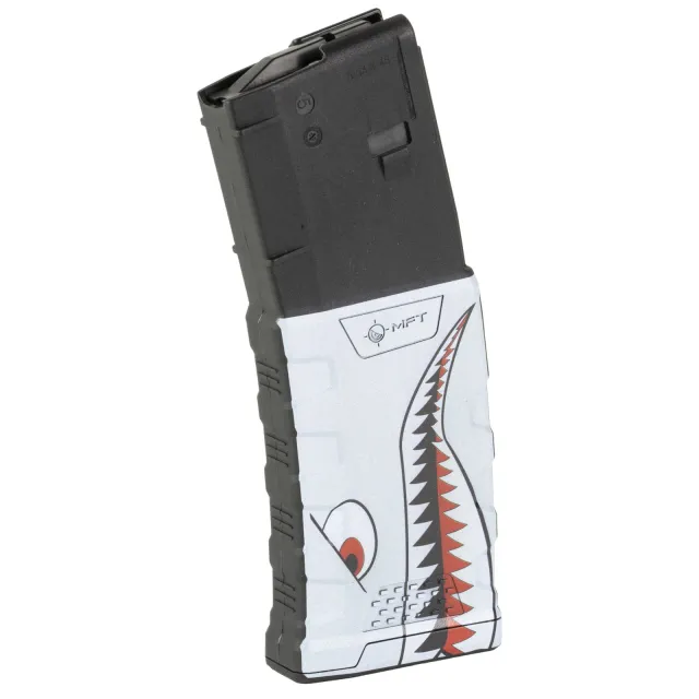 Mission First Tactical EXDPM556D-C-AR10W 30-Rd Magazine 223/556 Shark Graphic
