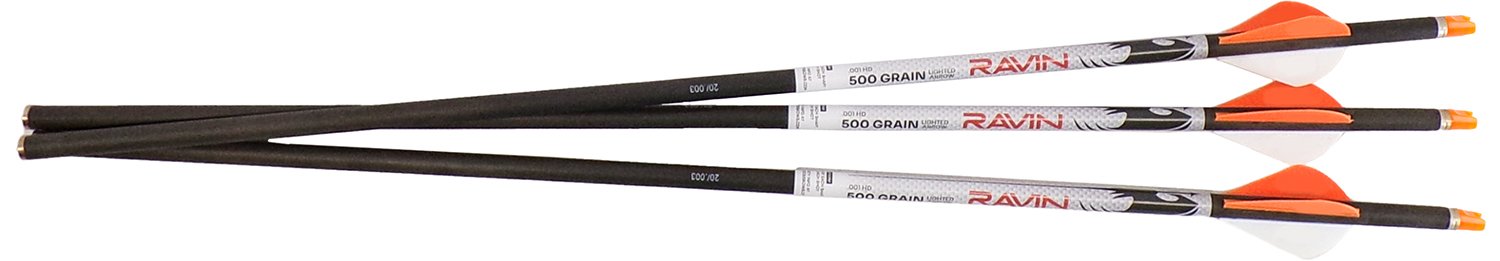 Ravin Crossbows R144 500gr Lighted Match-Grade Arrows 3-Pack - Ravin Crossbows
