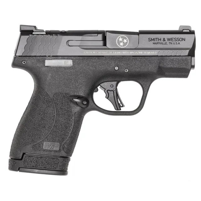 USED Smith & Wesson M&P 9 Shield Plus OR TN Logo Handgun 9mm Luger 10rd Magazine 3.1 Barrel Night Sights Thumb Safety