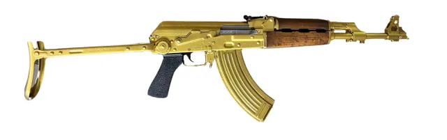 Zastava ZPAPM70 7.62x39 Underfolder Wood Stock Gucci Gold