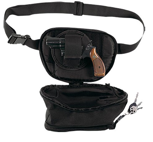Bulldog BD850 Fanny Pack Handgun Holster Black Nylon 50" Waist - Bulldog