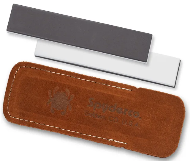 Spyderco 303MF Double Stuff Ceramic Sharpening Stone Medium/Fine 5" - Spyderco - 5"