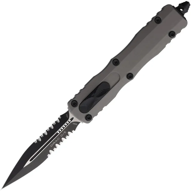 Microtech Dirac 2.92 In D/E Part Serrated Black Natural Alu Handle - MICROTECH