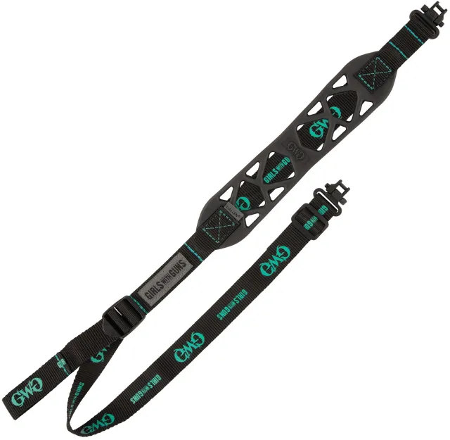 Girls With Guns 8274 Black Label Rubber Rifle Sling 22.50"-39" OAL Swivels Adjustable - Allen Company