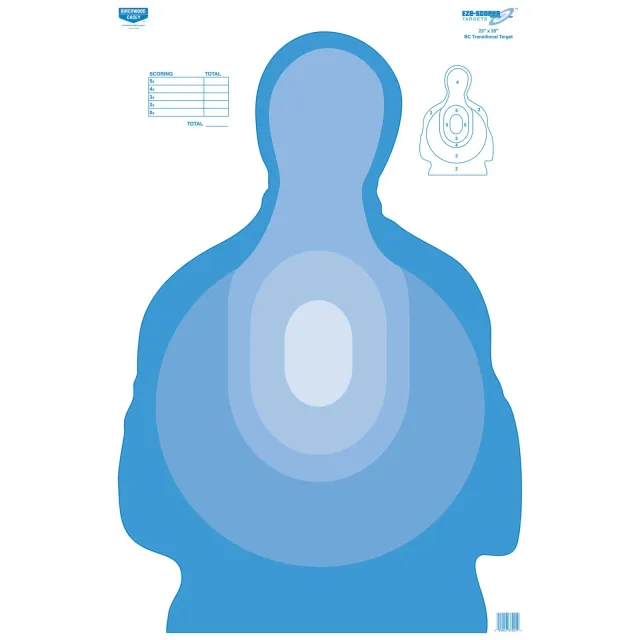 Birchwood CASEY Eze-Scorer 23x35in Transitional Blue Targets 100-Pack - Birchwood Casey