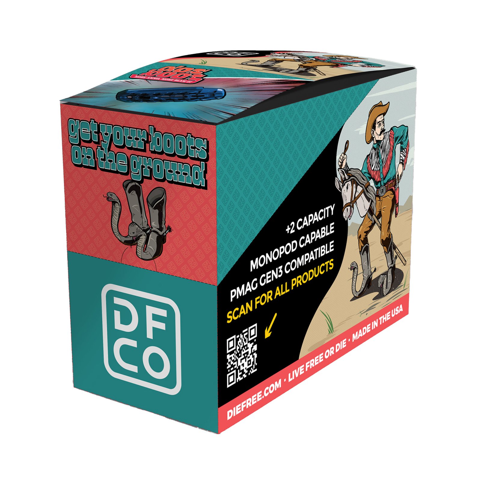 Die Free Co Dos Boot Magazine Extension 3 Pack +2 Rounds High Impact - Die Free Co