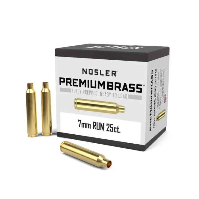 Nosler 10188 7mm Remington SAUM Unprimed Brass Cartridge Cases 25ct - Nosler - 7MM REMINGTON SAUM